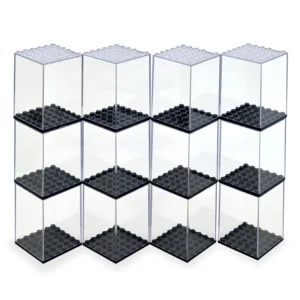 24/8pc Minifigures Display Case small Action Figure Storage Acrylic Building Block Display Box Clear Case for Doll Model Display
