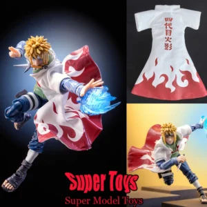 In Stock 1/12 Scale Men Soldier Clothes NARUTO Namikaze Minato Long Coat Cloak Fit 6-inches SHF Action Figure Model Doll