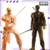 TWTOYS 1/12 Black Samurai White Ninja Mobile Model Handmade Boy Exquisite Collectible Figure