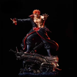 32cm Naruto Anime Figures Akatsuki Battle Pain Figure Action Scene PVC Statue Collection Model Toy Christmas Gifts