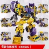 Transformation NBK 6in1 42cm Devastator G1 GT Combiners Bulldozer Engineering Car Vehicle Collectible Figure