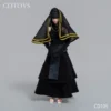 CDTOYS 1/6 Scale CD105 Naruto Hyuuga Hinata Black Wedding Dress for Action Figure