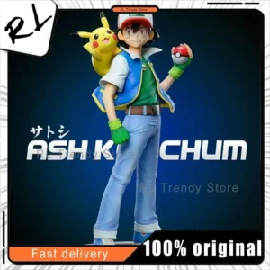 Ash Ketchum Anime Figure 18cm Pvc Gk Statue Model Collectible Doll For Room Desk Decoration Action Figure Toy With Brock Misty