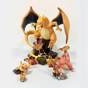Pokemon Charmander Charmeleon Charizard Evolution Set Anime Figures Collectible Statues Wholesale For Anime Fans Collectors
