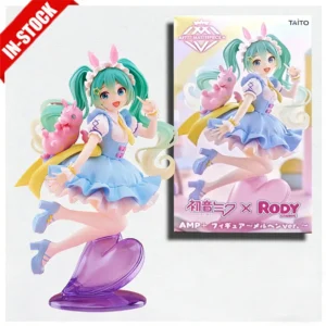 Original Genuine Model Taito Hatsune Miku x Rody 17cm AMP Fairy Tale Figure Anime Figurine Collections Toys Gifts
