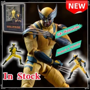 In Stock GF-Wolverine Action Figure Deadpool Wolverine Shf Model Action Figure Pvc Models Ko Model Decoration Doll Toy Xmas Gift