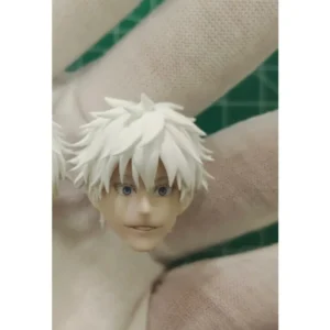 1/12 Scale Toys Anime Character Jujutsu Kaisen Gojo Painting Head Carving Model for 6" Romankey Action Figures Handmade