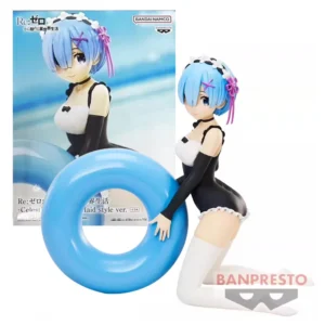 13CM Anime Rem Figure Swim Ring Swimsuit Figure Ver Re:Zero kara Hajimeru Isekai Seikatsu Model Toy Action Figure Doll PVC