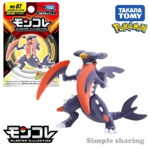 Takara Tomy Tomica Pokemon Pocket Monsters Moncolle Collection MS-07 Mega Garchomp Character Toys for Children Collectibles