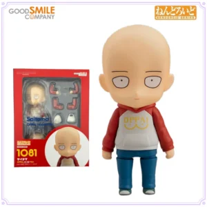 GSC Original Nendoroid Series No.1081 Saitama OPPAI Hoodie Ver. Out of Print Peripheral Figure Toys for Boys Gift Collectible