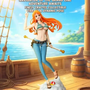 One Piece Nami Figure Little Thief Cat Cloud Zeus Straw Hat Pirates Group Decoration Statue Boxed Handmade Decoration Model