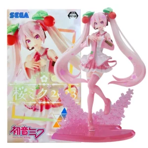 21CM Luminasta Hatsune Miku Sakura Miku 2023 Anime Model Toy Kawayi Pink Sakura Series Doll Collection Action Figure PVC