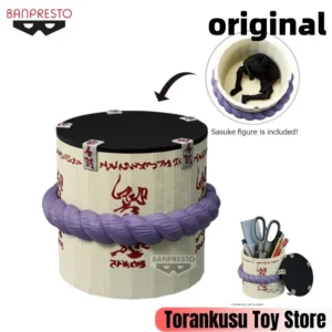 Banpresto Naruto Anime Sasuke Uchiha Figlife Pen Holder Action Figures Model Figurine Original Figuarts Decoration Toys