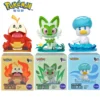 3Style Pokemon Anime Sprigatito Fuecoco Quaxly Large Size Desktop Model Action Figure