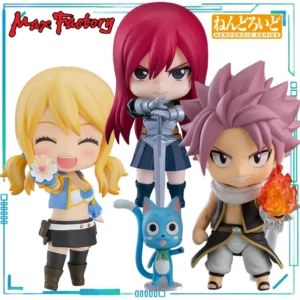 Max Factory Genuine NENDOROID Series 1924 FAIRY TAIL Anime1741 Natsu Dragneel 2637 Erza Scarlet Mobile Model Toy Exquisite Toys