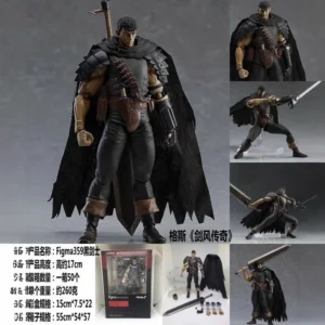 New Figma 359 Articulated Action Figure Guts Berserk Black Swordsman Ver Repainted Version Collectible Anime Model Fan Gifts