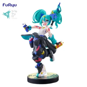 FuRyu Trio-Try-iT Hatsune Miku ~Painting Girl~ Another Color Ver. PVC 23CM Anime Action Figures Model Collection Toy
