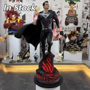 Justice League Black Superman 1/4 Large Size Action Figure Statue Iron Man Full Body Toy for Living Room Trending Plaything