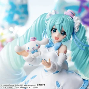 SEGA  Luminasta Original 19Cm Hatsune Miku Cinnamoroll ホワイトドレスVer. Action Figure Toys For Kids Gift Collectible Model Ornaments