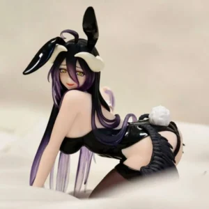 13CM Anime  Figure albedo Bunny Girl Kneeling Anime Model Toys Gifts Collection Decoration Ornaments PVC