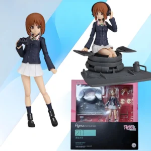 Original Max Factory GSC Figma 211 Nishisumi Miho and PANZER Animation Characters Action Toy Model 12cm