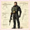 HOT PLAY Resident Evil 8 1/12 Wolf Hunter Captain Chris RedfieldMovable Action Figure
