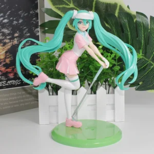 20cm Anime Hatsune Miku Model Summer Memories Action Figures Golf Miku Figurines Car Decoration Doll Model Kids Toys Fans Gift