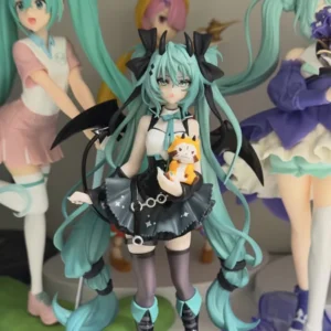 19CM Anime Little Devil Hatsune Miku Handmade Little Raccoon Chuyin Dark Angel PVC Peripheral Model Animation Ornaments Toy Gift
