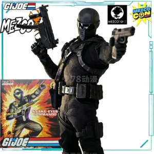 Mezco Toyz Genuine 1/12 Scale Series, Troop, Snake Eyes, Commando Style, Finished Movable Model Toy, Collectible