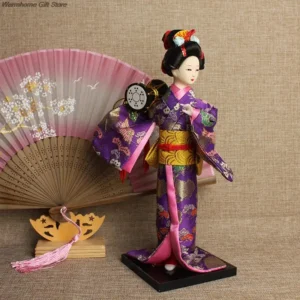 Japanese Geisha Dolls Asian Geisha Crafts Kimono Dolls Beautiful Kimono Lady Collection Home Desktop Decor Miniature Figurines
