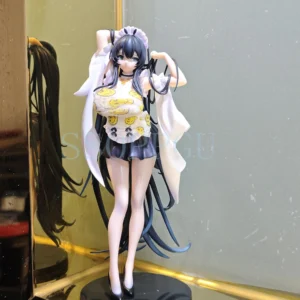 AniGame Azur Lane Figure Indomitable Ms. Motivationless Maid Anime Girl PVC Action Figure Toy Game Statue Collection Model Doll