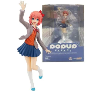 18CM Anime Game Doki Doki Literature Club Sayori Figure Cute Girl Animation Model Toys Gifts Collection Decoration Ornaments PVC