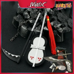 14cm/5.5inch Uchiha Madara Weapon Circular Fan /Sickle Alloy Craft Model Cosplay Anime Naruto Ninja Props Desk Ornaments Toy Boy