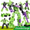 22CM Transformation Robot Car 6 in 1 Defensor Devastator ABS Plastic Vehicle Action Figure