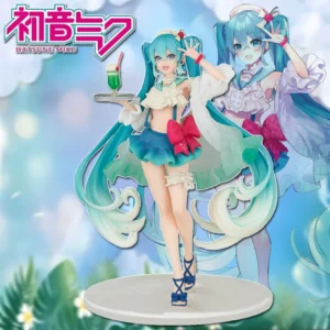 New Hatsune Miku figure Soda cream dress The Props Desktop Decoration Collection PVC Model Toys Action Figure Ornaments Kid Gift