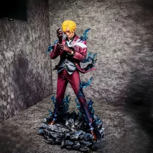 In-Stock Tenhui One Piece Sanji Blue Flame PVC Static Statue Model Anime Collectible Figure Desktop Decoration Gift For Fans