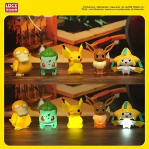 Pokemon Pikachu Night Light Anime Dolls Soft Light Anime Bedroom Bedside LED Lights Adjustable Brightness Room Decor Kids Toys