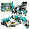 Metal Cardbot Transforming Car to Robot BLUE COP S with Card Action Figure