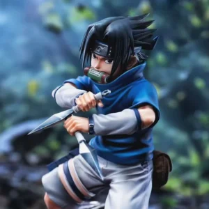 18cm Naruto Anime Figure Childhood Combat Version Uchiha Sasuke Naruto Uzumaki Action Figure Pvc Collection Modle Toy Kids Gifts