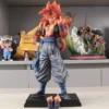 34cm DBZ SSJ4 Gogeta Model Anime Dragon Ball Z Super Saiyan 4 Collectible Figure