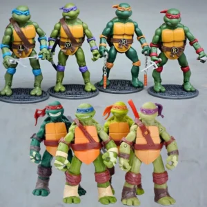 4pcs TMNT Model Teenage Mutant Ninja Turtle Action Figure Anime Raphael Figuras Peripheral PVC Collection Doll Toys Gift for Kid