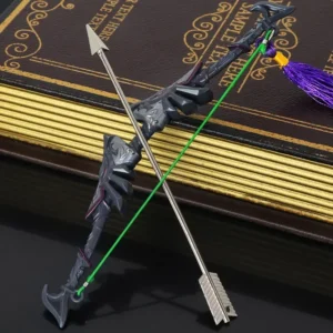 18cm Royal Guard's Bow The Hyrule Fantasy Weapon Game Periphery Metal Weapon Model Katana Accessories Keychain Crafts Gifts Toys