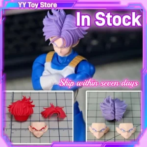 In Stock Dragon Ball Z SHF Super Saiyan Future Warrior Trunks Headsculpt Accessory Anime Action Figures Collection Toys