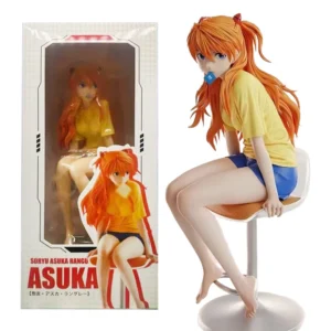 BANDAI 23CM EVA Anime Figure Asuka Langley Soryu Bread Model Toy Gift Collection PVC Evangelion Aciton Figure Doll