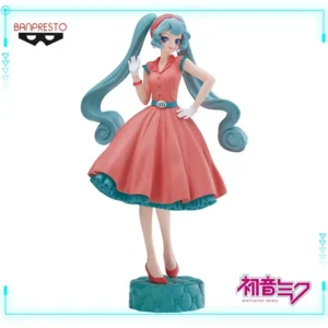 Bandai Original Genuine Vocaloid Singer Hatsune Miku World Journey Vol.1 BANPRESTO 18cm Collections Anime Model Toy Figures Gift
