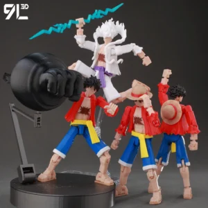 9L3D Printed Anime Characters Lucky 13 Zoro Dummy Action Figures Monkey D.Luffy Multi-Jointed Movable Shapeshift Mannequin Toys