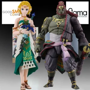GSC Genuine FIGMA Anime Figure Zelda 155mm & Ganondorf 190mm Action Figure Toys for Boys Kids Gift Collectible Model Ornaments