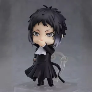New 10CM Anime Bungo Stray Dogs Ryunosuke Akutagawa Q Version kawaii Joint replaceable Action Figures PVC Model Toy Gifts
