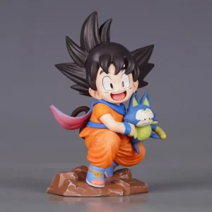 Kawaii Dragon Ball Mini Son Goku Figure Toys 10cm Cute Goku Embrace Pura PVC Collectible Model Dolls Birthday Gifts For Kids
