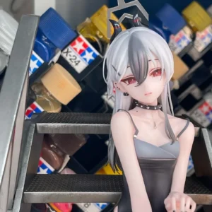 New 18cm Blue Archive Dress Ghost Fang Jia Daizi Japanese Anime Girl Pvc Action Character Toy Statue Game Collection Model Doll